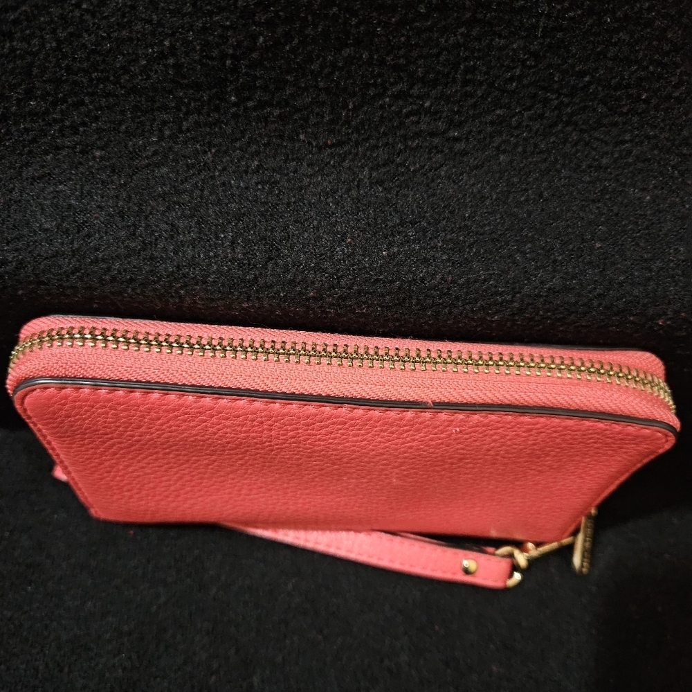 Michael Kors Coral Color Wristlet-Soft Pebble Leather - Picture 4 of 16